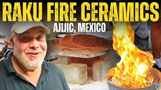 KJ's TALENT EXPLODES INTO FLAMES 🔥- RAKU CERAMICS FIRING PROCESS 🫖🍯