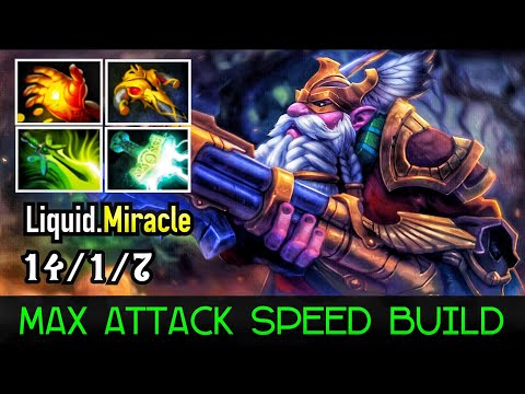 Sniper MidLane - Max Attack Speed Build Insane Plays 7.22 Dota 2