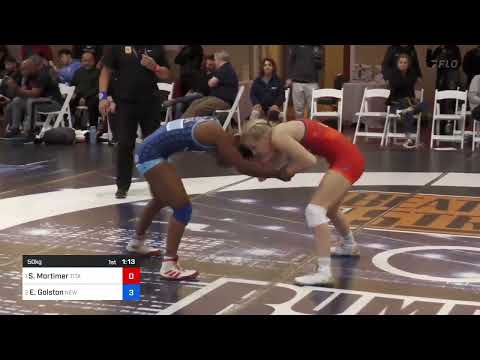 50 Kg Rr Rnd 4 - Sage Mortimer, Titan Mercury Wrestling Club (TMWC) Vs Erin Golston, New York Athl