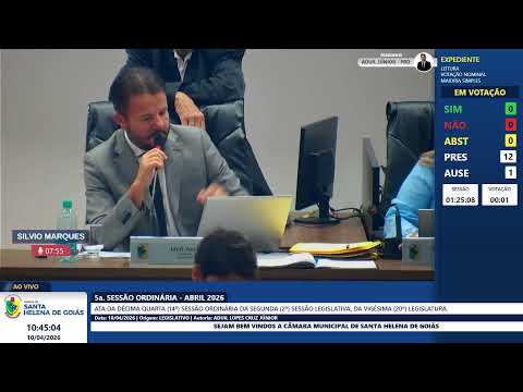 4ª SESSÃO ORDINÁRIA - ABRIL 2026