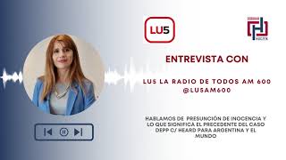 Interpretación del caso Depp c/ Heard – Entrevista a la Dra. Deborah Huczek – Radio LU5 AM 600