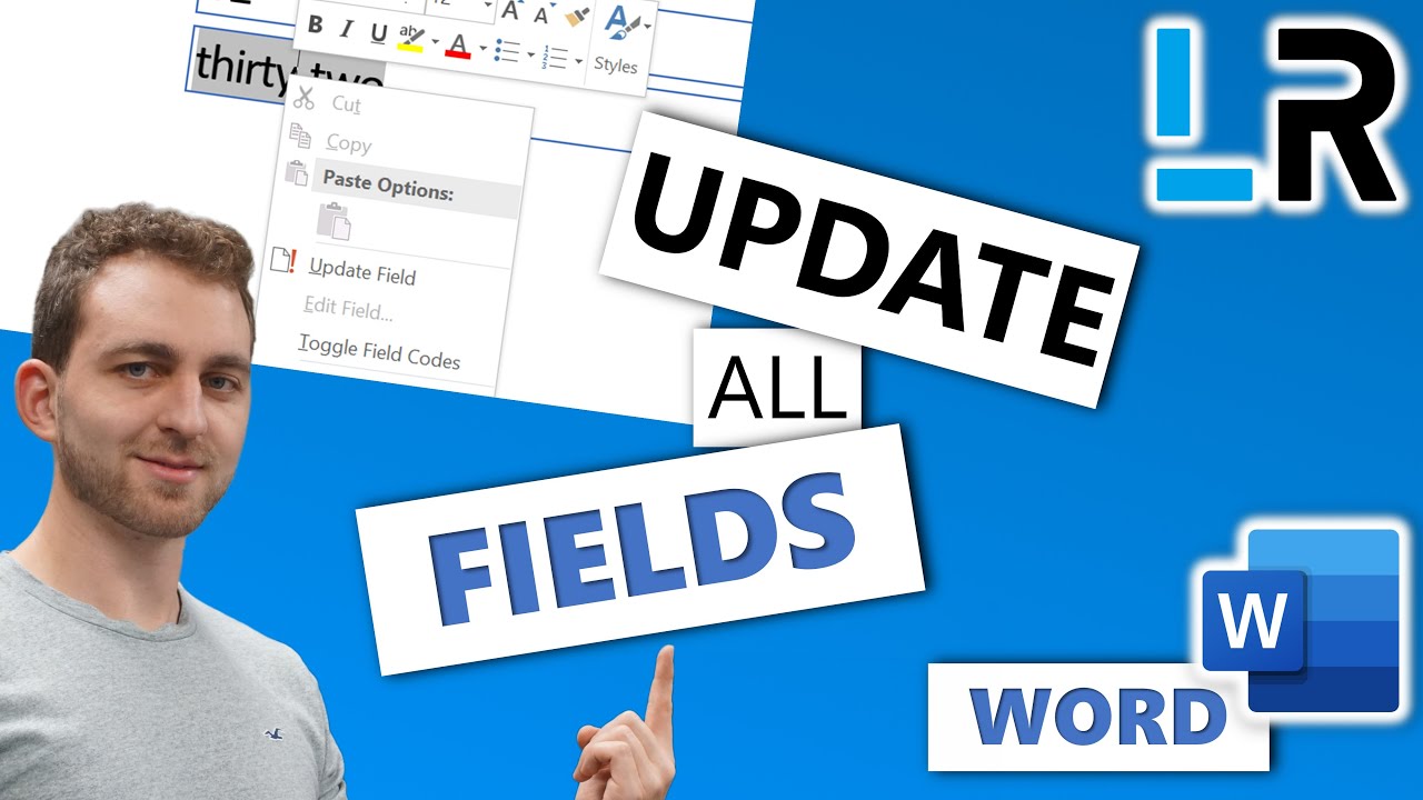 MS Word Update All Fields - 1 MINUTE