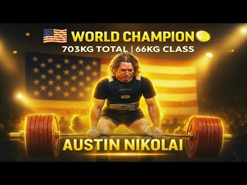 Austin Nikolai | 703KG Total | IPF World Classic Junior Champion 2025 – 66KG GOLD