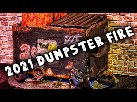 Dumpster fire diorama ( XPS foam build)