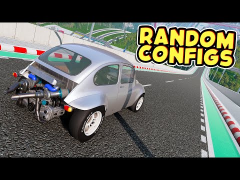 Which Randomly Generated Car Config Can Fly The Furthest On Car Jump Arena? PART 7 - BeamNG Drive