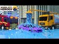 Water Truck Help Police Car Wheel City Heroes WCH Street Vehicles Cartoon