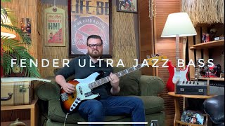 Video thumbnail for "Tweed Hut Tries..."  Fender American Ultra Jazz Bass in Ultraburst by Tweed Hut Music