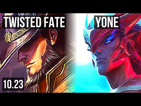 TWISTED FATE vs YONE (MID) | 10/1/10, Legendary, 1.1M mastery, 300+ games | NA Master | v10.23