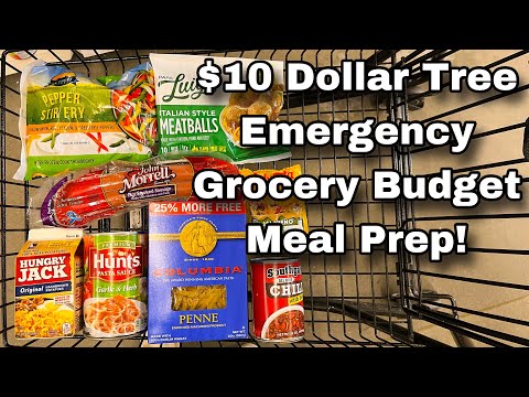 12 Meals for Just $10 | Dollar Tree Emergency Grocery Budget Meal Prep