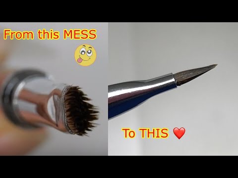 How to CLEAN Your Polygel Brushes \ Is Your Polygel Brush Looking FRAZZLED Learn How to Fix it .