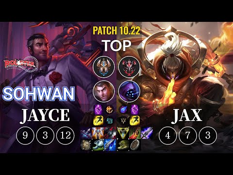 KT SoHwan Jayce vs Jax Top - KR Patch 10.22