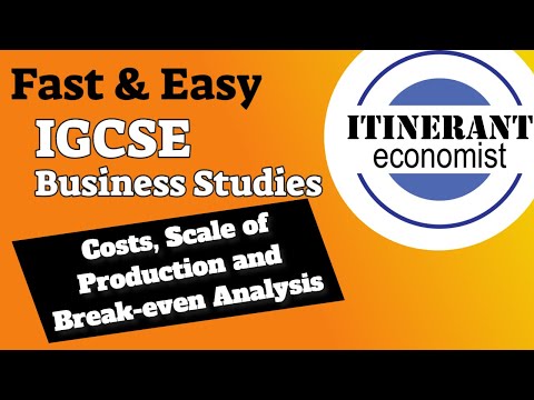 , title : 'IGCSE Business studies 0450 - 4.2 – Costs, Scale of Production and Break even Analysis'