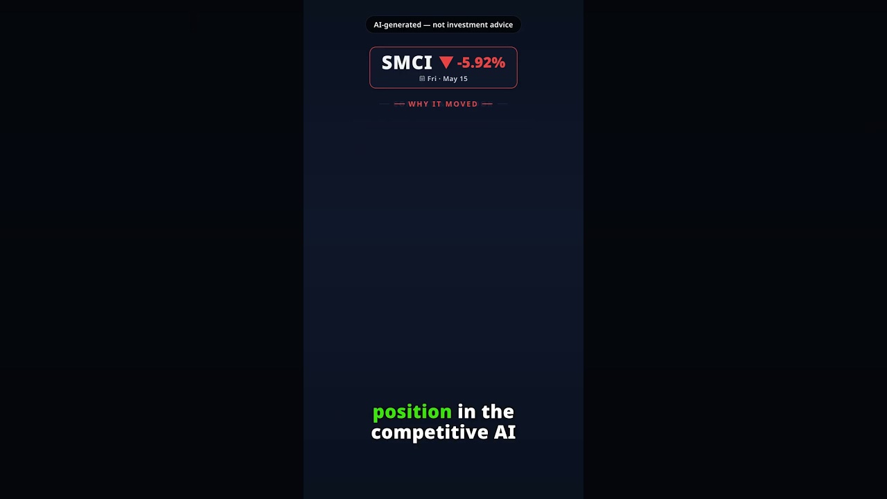 Why Is Supermicro Stock Sinking Today? SMCI -5.92% (May 15) — Mixed Options Sentiment