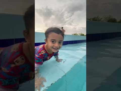 RUWAYDA'S 1ST TIME IN SWIMMING POOL#youtube #cutebaby #viralvideo #fun