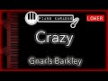 Crazy LOWER 3 Gnarls Barkley Piano Karaoke Instrumental