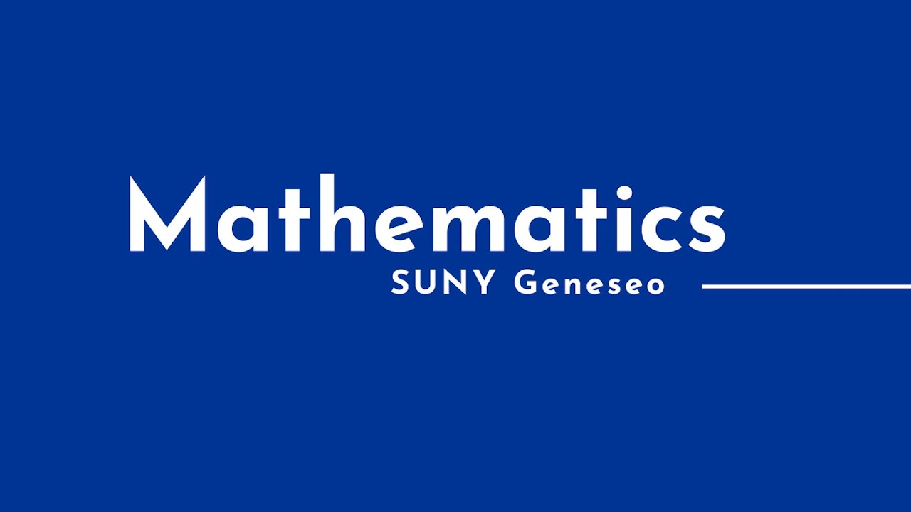 Mathematics at SUNY Geneseo
