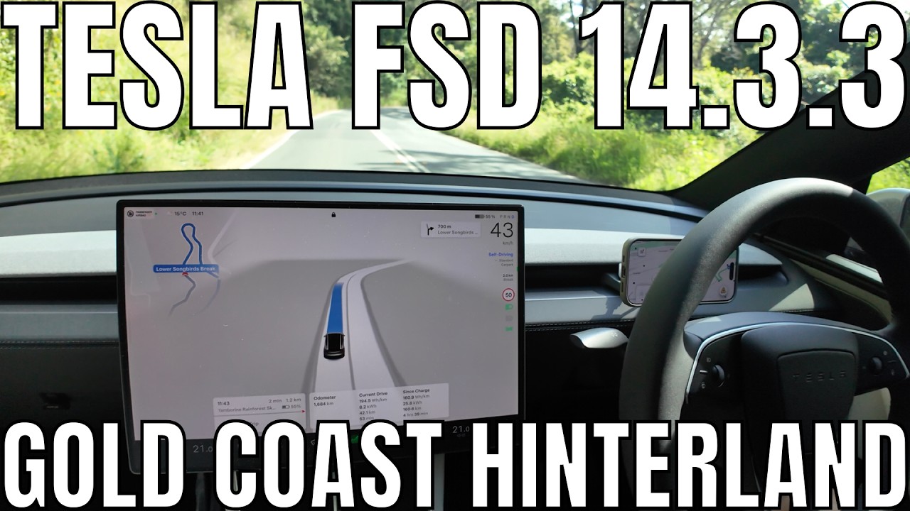 Tesla Model Y L FSD Supervised 14.3.3 | Gold Coast Hinterland Drive
