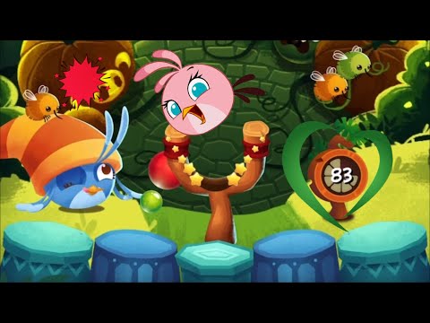 AB POP Angry Birds Level 346-382 game play hard level Win Win with high score!