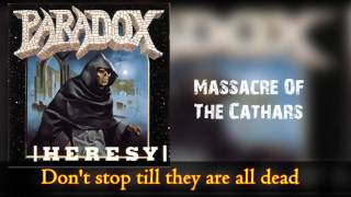 Paradox - Massacre Of The Cathars - Lyrics