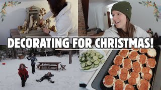 COZY CHRISTMAS DECORATE WITH ME | & a disaster storytime | VLOG