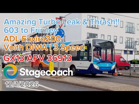 Amazing Turbo Leak & Thrash!! | ADL Enviro200 Voith | GX13 APV 36913 | 12/1/2025