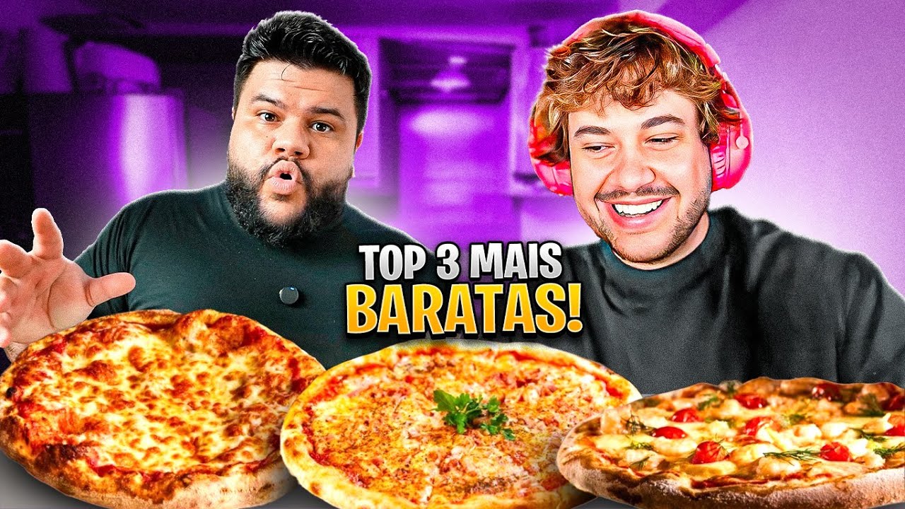 AS 3 PIZZAS MAIS BARATAS DO APP! - React Thiago Quatroque