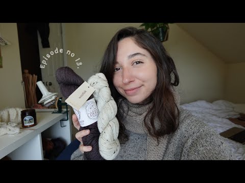 My finished Dad's Sweater, new sweater WIPS, and new to me yarn // Knitting Podcast Ep. 13