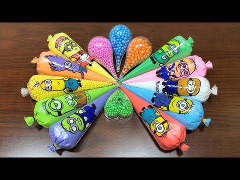 MINIONS || Making Foam Slime with Piping Bags ❤️13 || Perfect Slime Sound || Boom Slime Video