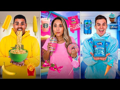 24 COMIDAS DA SUA COR EM 24 HORAS! - INCRÍVEL!