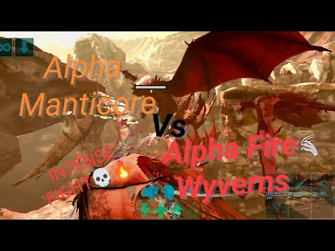 "🔥Intense Fight🔥" Alpha Wyvern Army Vs Alpha Manticore Boss fight💀🔥| Ark Ultimate Mobile Edition