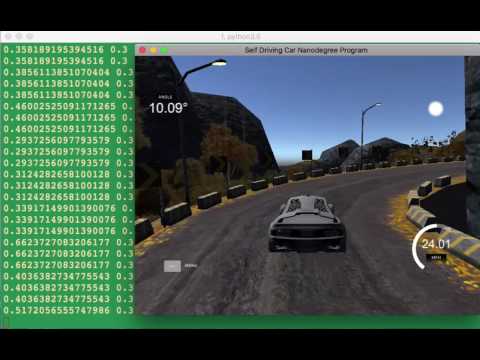 self-driving car in a simulator with a tiny neural network 2