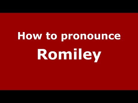 How to pronounce Romiley (English/UK) - PronounceNames.com
