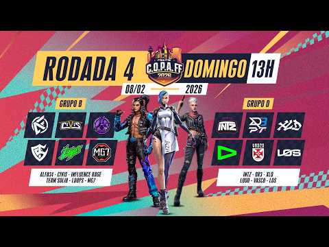 C.O.P.A FF 2026 🚨 PRÉ-WB  🏆 RODADA 4 - GRUPOS B e D 🚨 #freefire