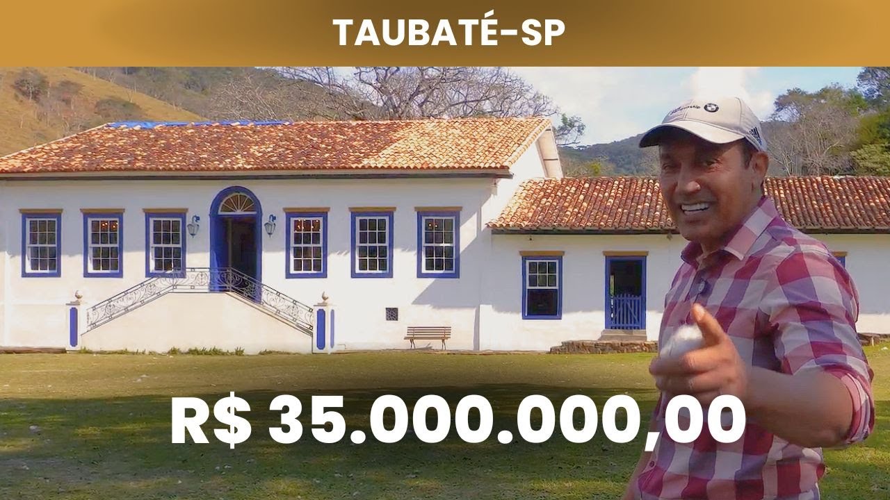 Fazenda Histórica à Venda em Taubaté  | 650 hectares  | R$ 30 000 000 | Casa Sede Centenária