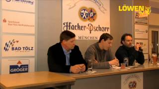 preview picture of video 'Pressekonferenz Tölzer Löwen - Bayreuth Tigers // 01.03.2015'