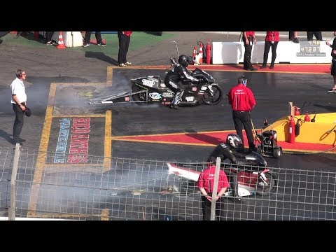 NitrOlympX 2017 - Pro Stock Bike Eliminations including new European Topspeed record