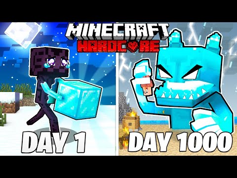 I Survived 1000 Days as a DIAMOND ENDERMAN In Hardcore Minecraft: Full Story