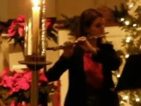 Madeline playing flute Christmas Eve 2012