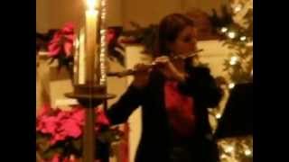 Madeline playing flute Christmas Eve 2012
