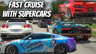 5 SUPERCARS Tearing Up TEXAS Streats! V6,V8, V12S Screaming!