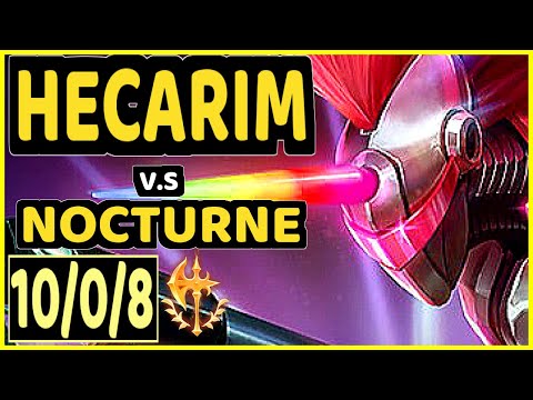 CINKROF (HECARIM) vs NOCTURNE - 10/0/8 KDA JUNGLE CHALLENGER GAMEPLAY - EUW