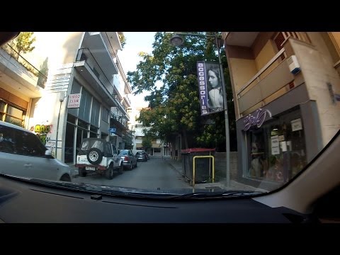 Driving in downtown Tripoli, Arcadia, Greece (city driving) - onboard camera