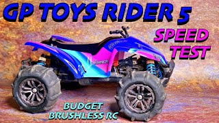 GPToys Rider 5 Brushless RC ATV 2S/3S Lipo Speed Test