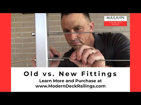 New USA-Made Cable Fittings | Easy Install for Modern Deck Railing | Order: ModernDeckRailings.com