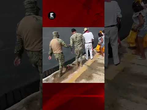 Bailarina cae al mar durante despedida de buque japonés en Acapulco













