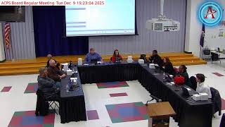 ACPS Regular Meeting 12-09-2025 Live Stream