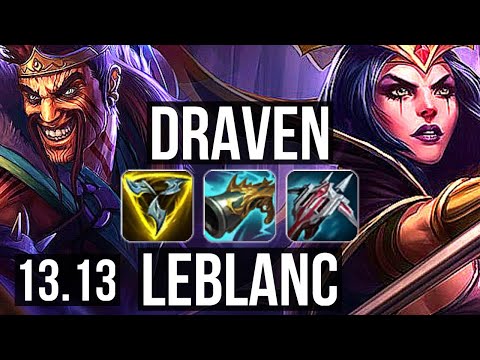 DRAVEN vs LEBLANC (MID) | Legendary, 700+ games | KR Master | 13.13