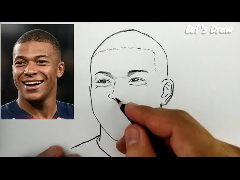 ASMR DRAWING kylian mbappe from psg football club