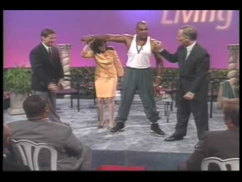 Kate Linder Checks American Gladiator Red Sabre Williams