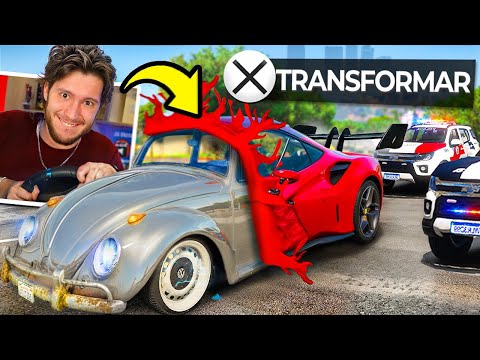Dei FUGA com um CARRO que se TRANSFORMA! (GTA 5 rp)